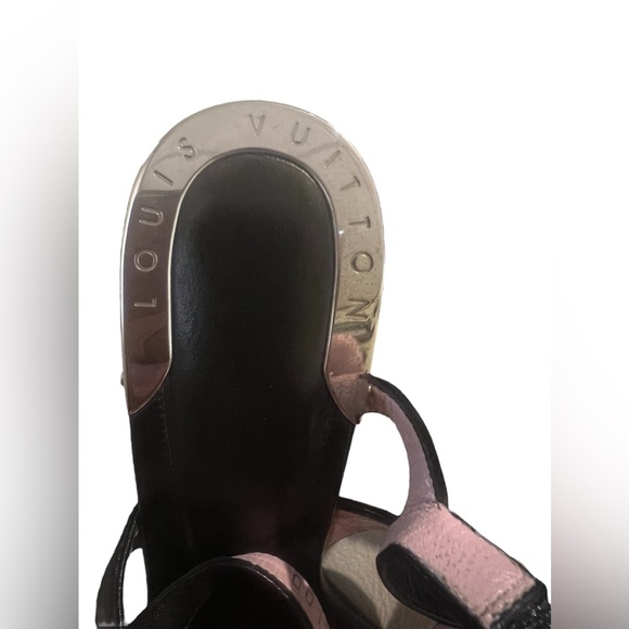 Louis Vuitton Monogram Satin Sandal Heels w/COA - Picture 4 of 11